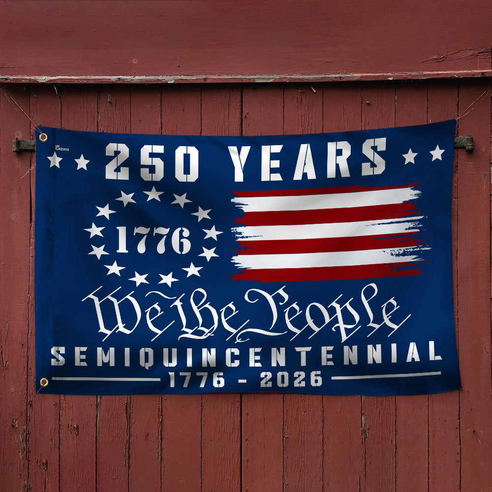 We The People 250 Canvas American Grommet Flag for 250th Anniversary