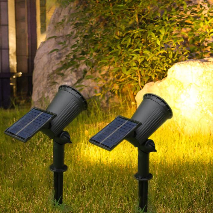 Solar Landscape Spotlight with 9-Color LED and Adjustable Head