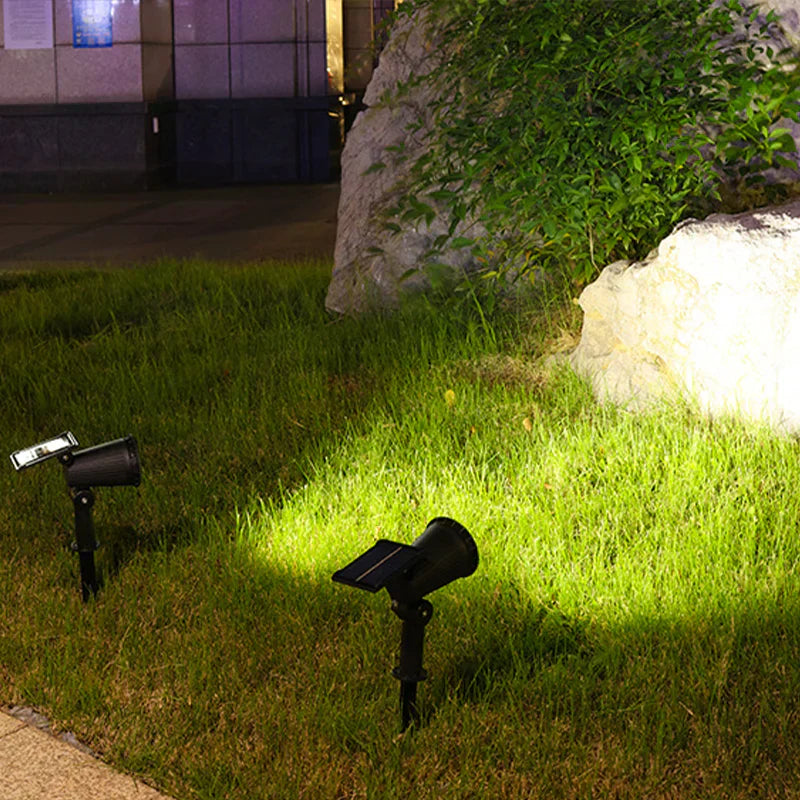 Solar Landscape Spotlight with 9-Color LED and Adjustable Head