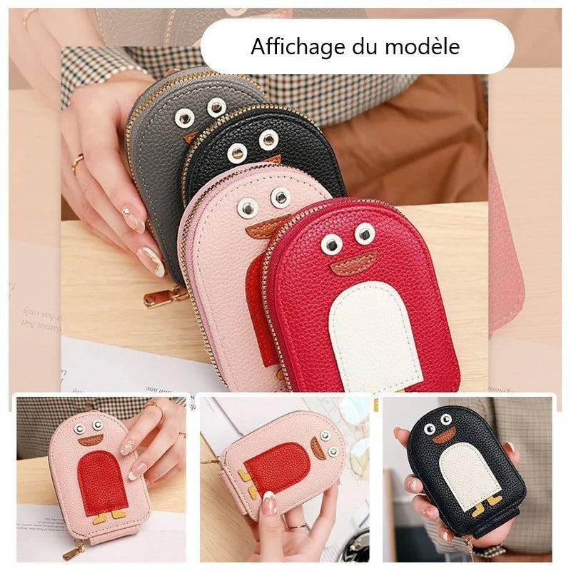 PU-Brieftasche für Kreditkarten und niedliche Pinguine | Brehn