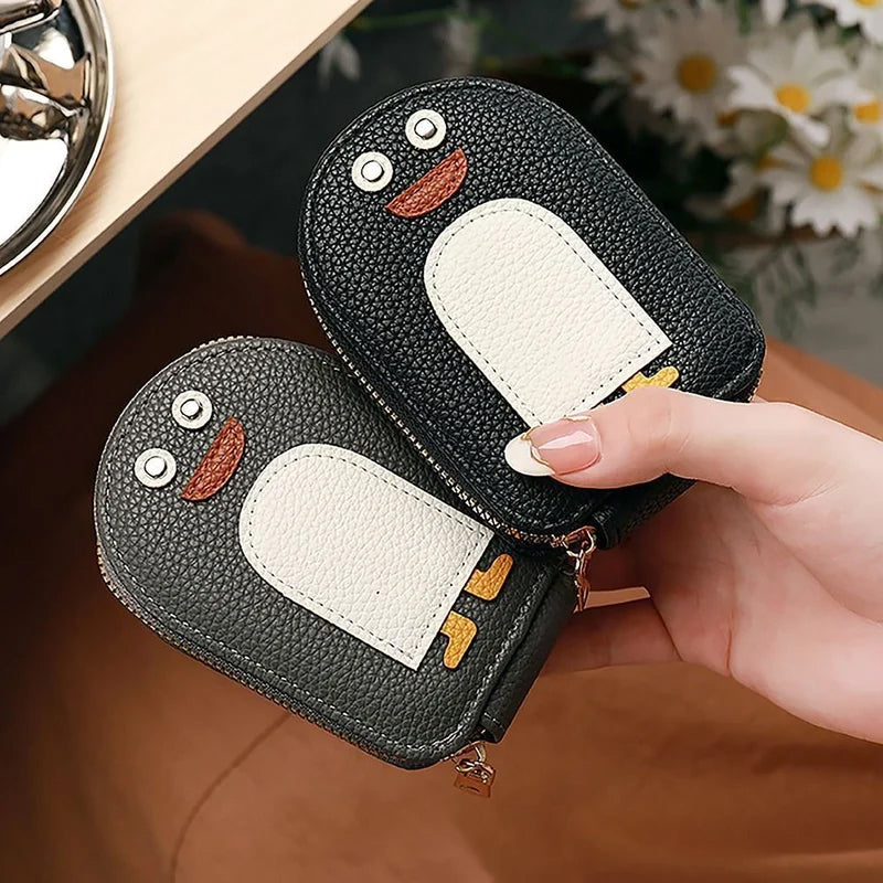 PU-Brieftasche für Kreditkarten und niedliche Pinguine | Brehn