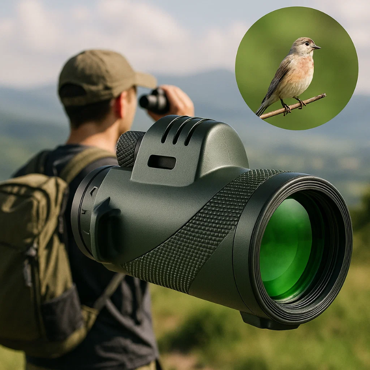 BowLift | Compact  Ultra-Zoom Monocular | HD Lens, Lightweight & Perfect for Hiking, Birdwatching, and Sports Events