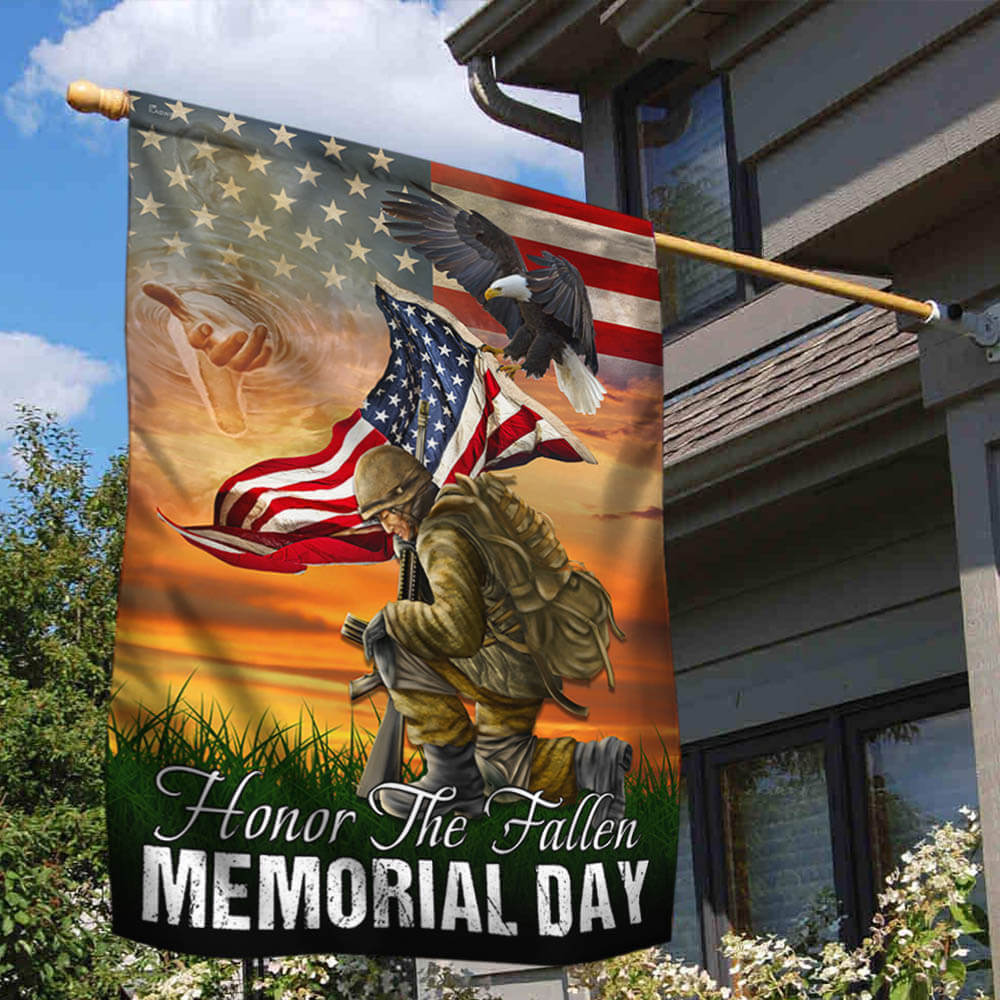 Memorial Day US Veteran Honor The Fallen Flag