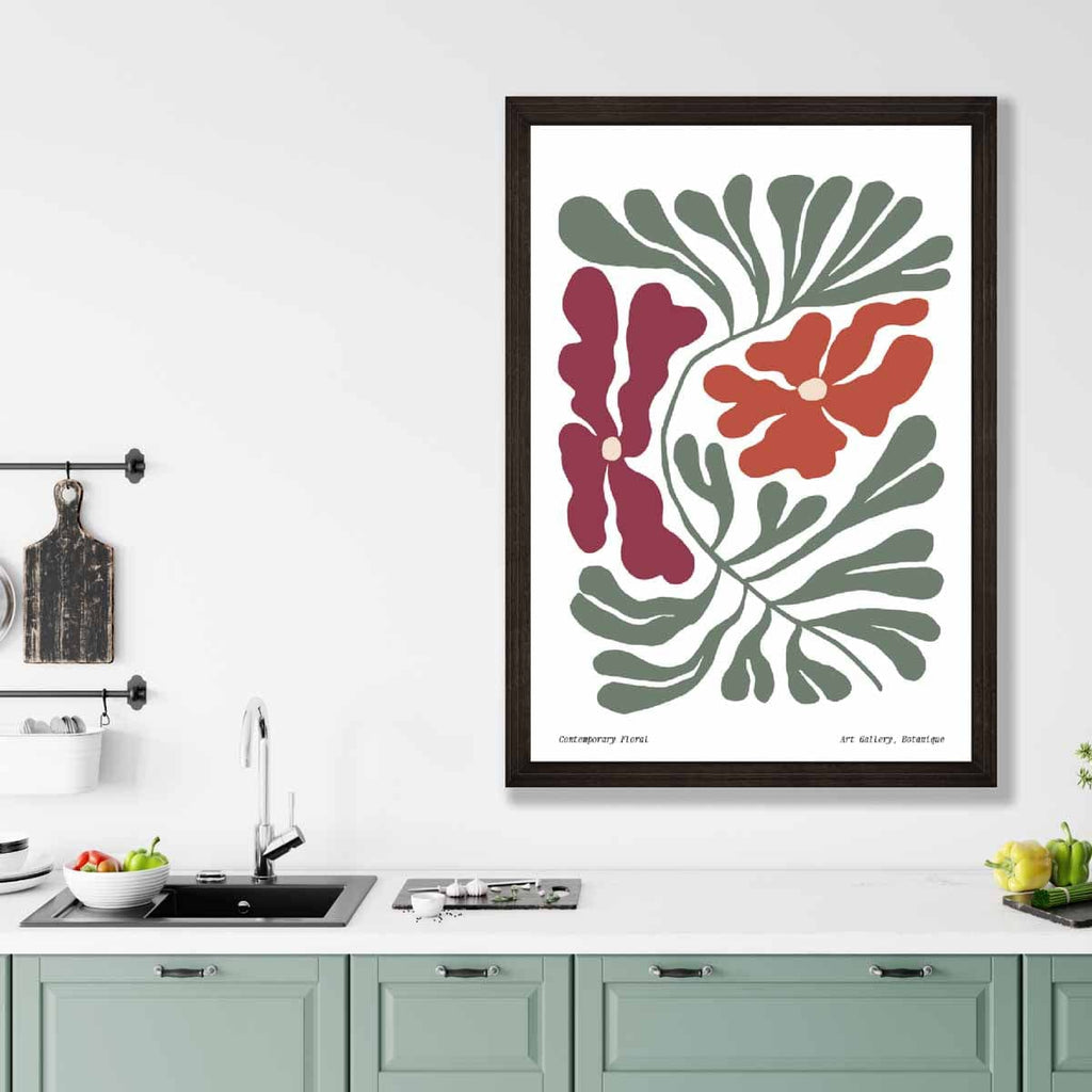 Contemporary Boho Floral Poster No. 4 Botanical | Bowlift