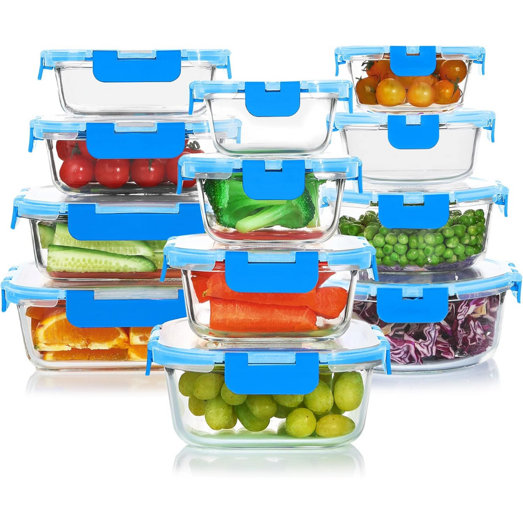 24-Piece Airtight Glass Food Storage Set - PurePreserve