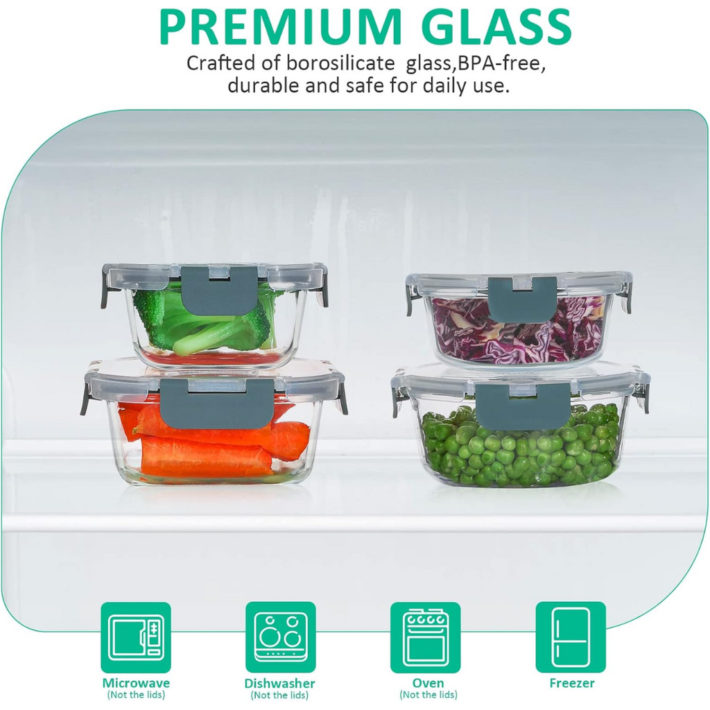 24-Piece Airtight Glass Food Storage Set - PurePreserve