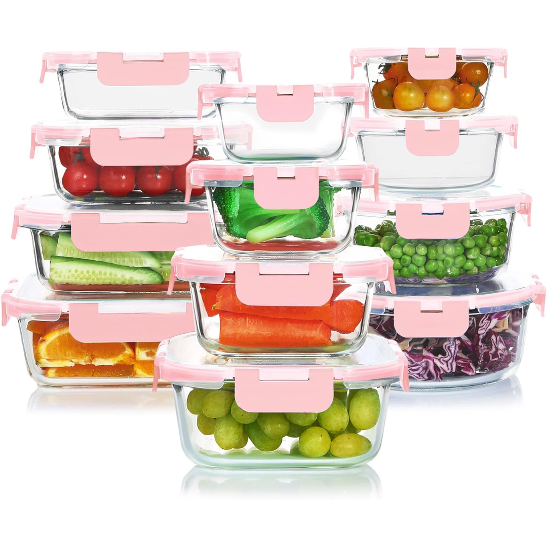 24-Piece Airtight Glass Food Storage Set - PurePreserve