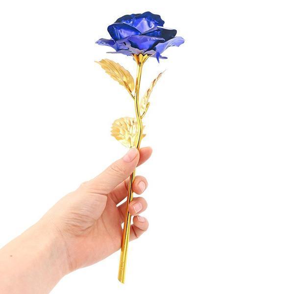 24K Goldfolie Rose mit Box | Brehn