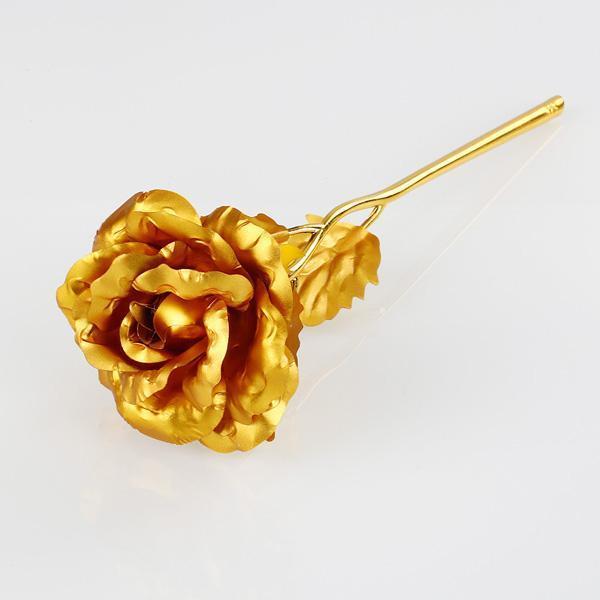 24K Goldfolie Rose mit Box | Brehn