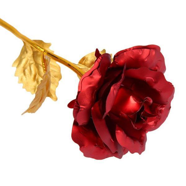 24K Goldfolie Rose mit Box | Brehn