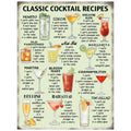 Classic Cocktails Metal Sign | Bowlift