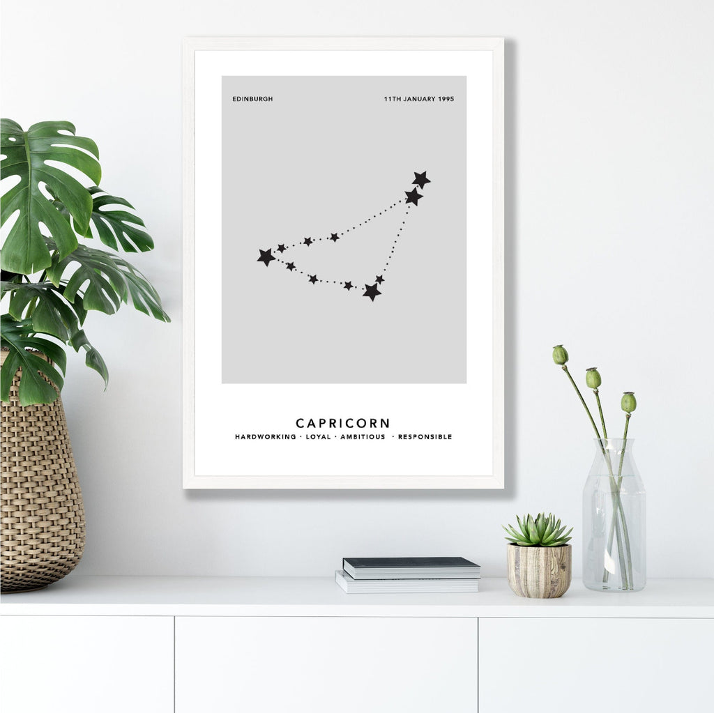CAPRICORN - Personalized Zodiac Constellation Print | Bowlift