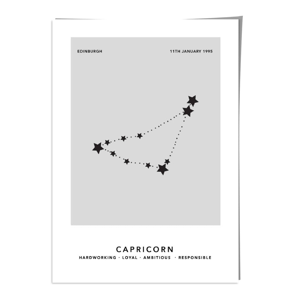 CAPRICORN - Personalized Zodiac Constellation Print | Bowlift