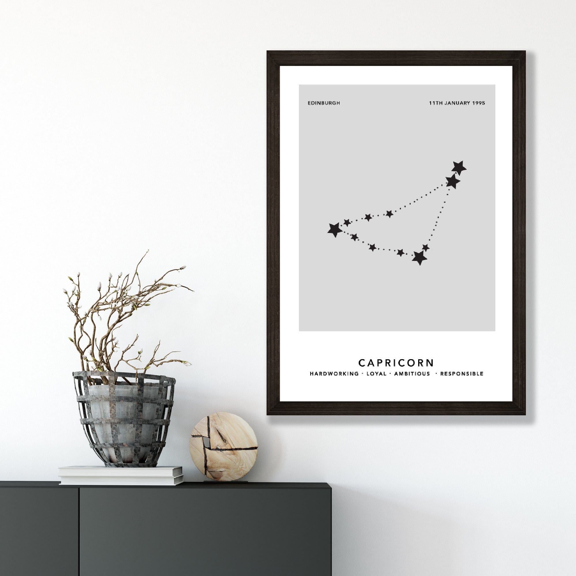CAPRICORN - Personalized Zodiac Constellation Print | Bowlift