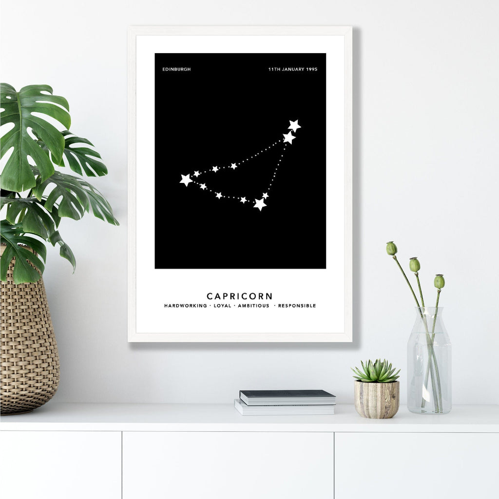CAPRICORN - Personalized zodiac print with color options | Bowlift