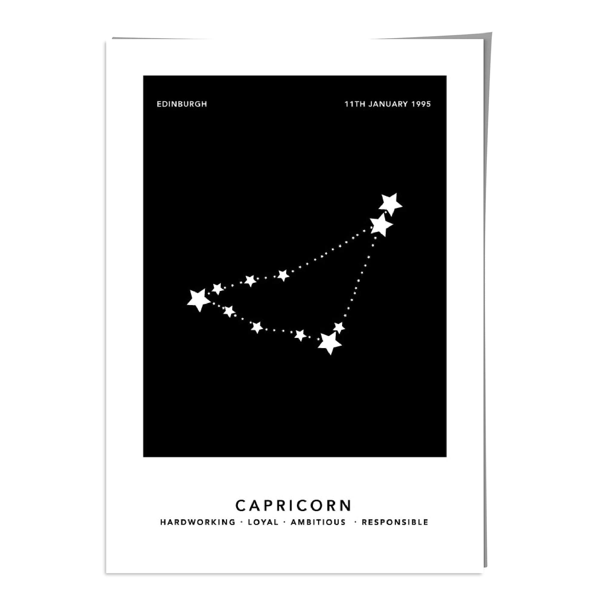 CAPRICORN - Personalized zodiac print with color options | Bowlift