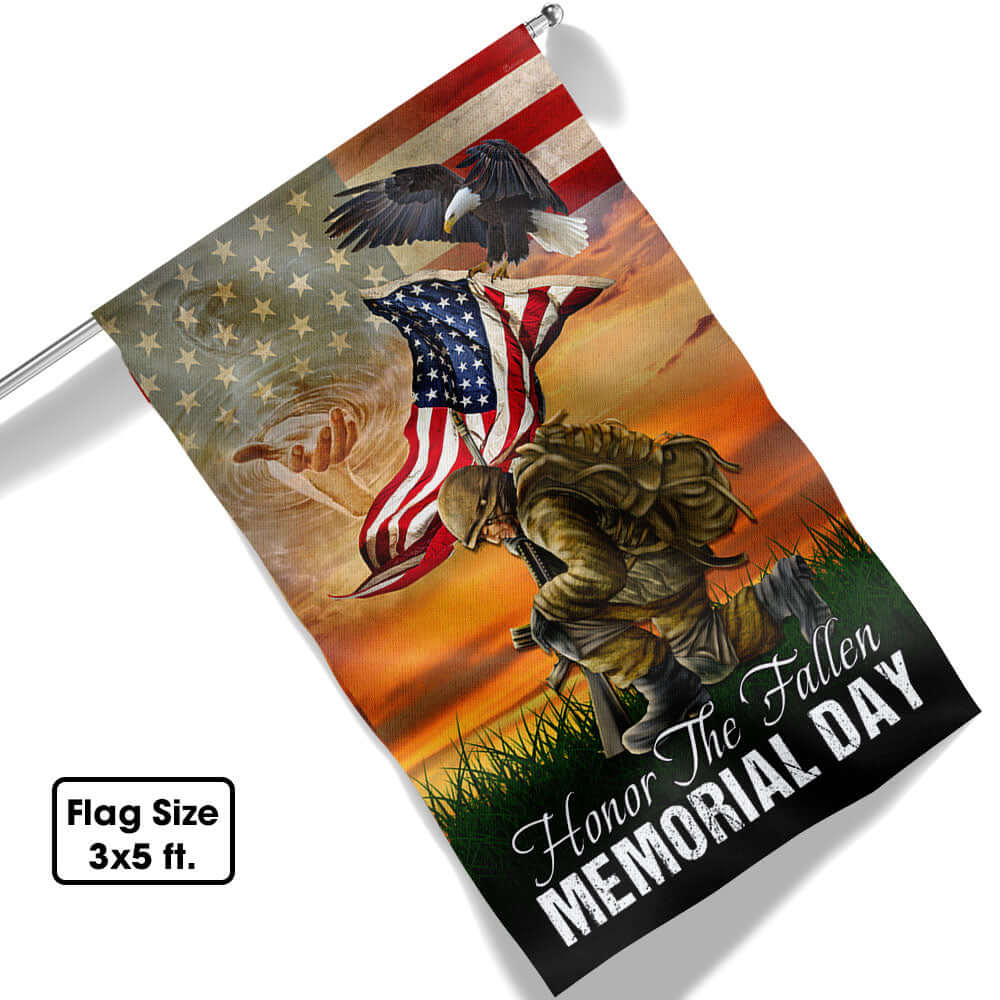 Memorial Day US Veteran Honor The Fallen Flag