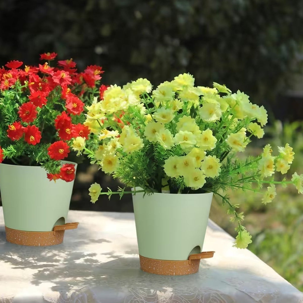 5-Pack Self-Watering Flower Pots with Drainage