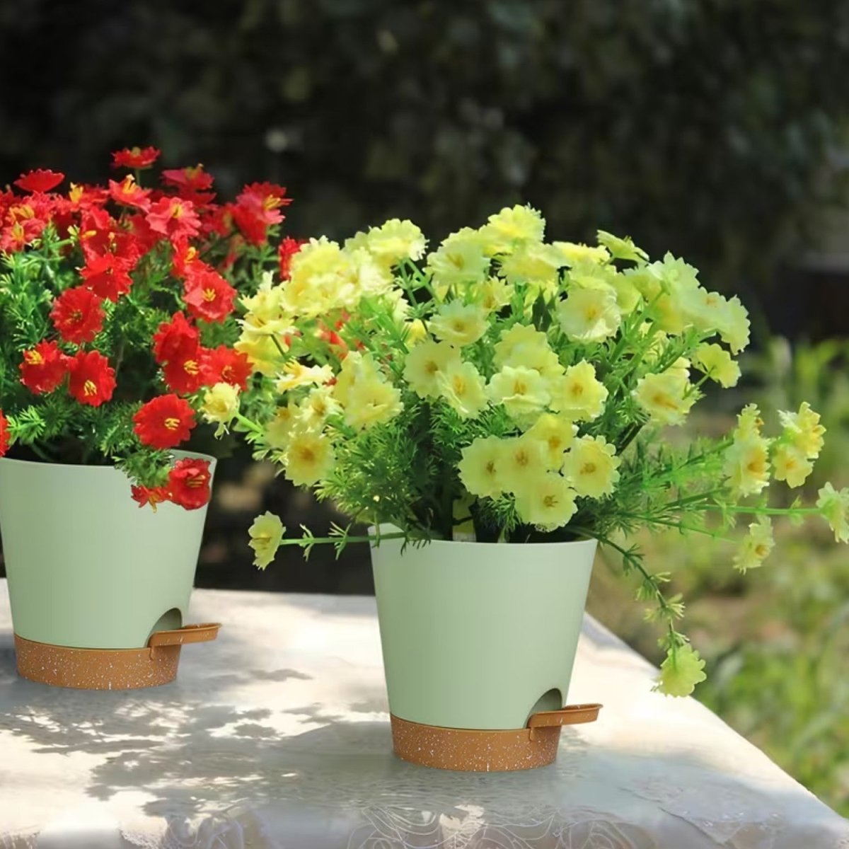 5-Pack Self-Watering Flower Pots with Drainage