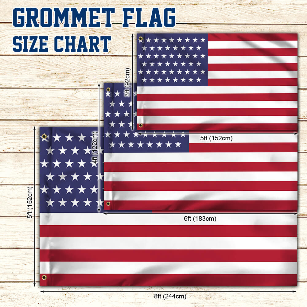 FLAGWIX Premium American Grommet Flag - Weatherproof Outdoor United States Flag