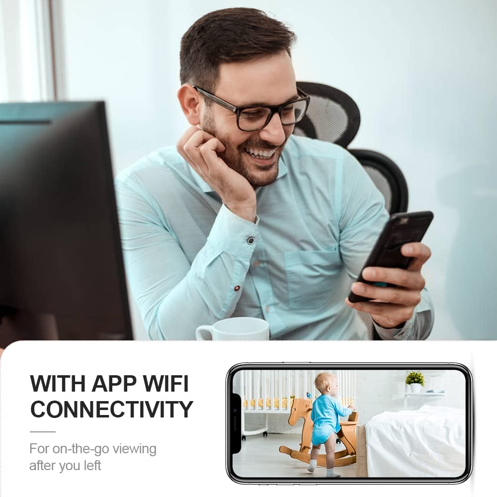 Mini Security Camera 4K WiFi Hidden Indoor Cam with Night Vision