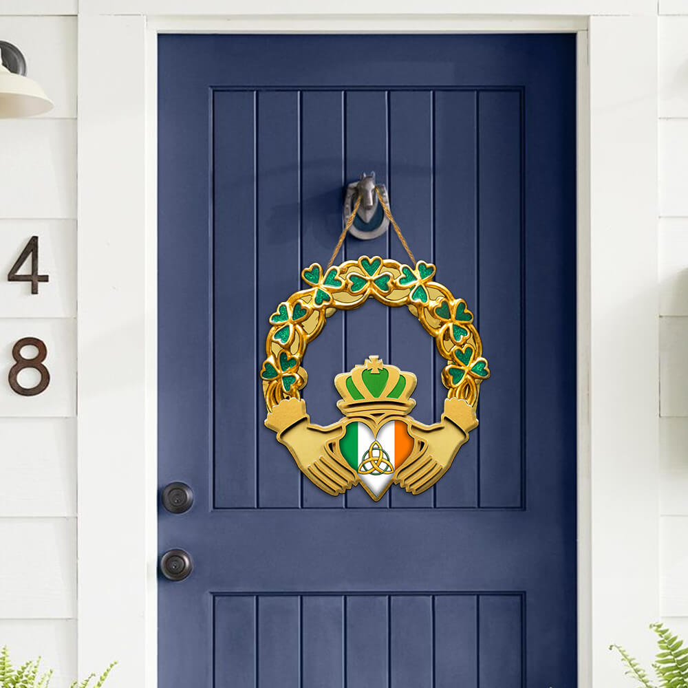 Irish St. Patrick's Day Custom Wooden Sign Claddagh