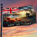 Anzac Day, Remembrance Day Australian Veteran Lest We Forget Grommet Flag