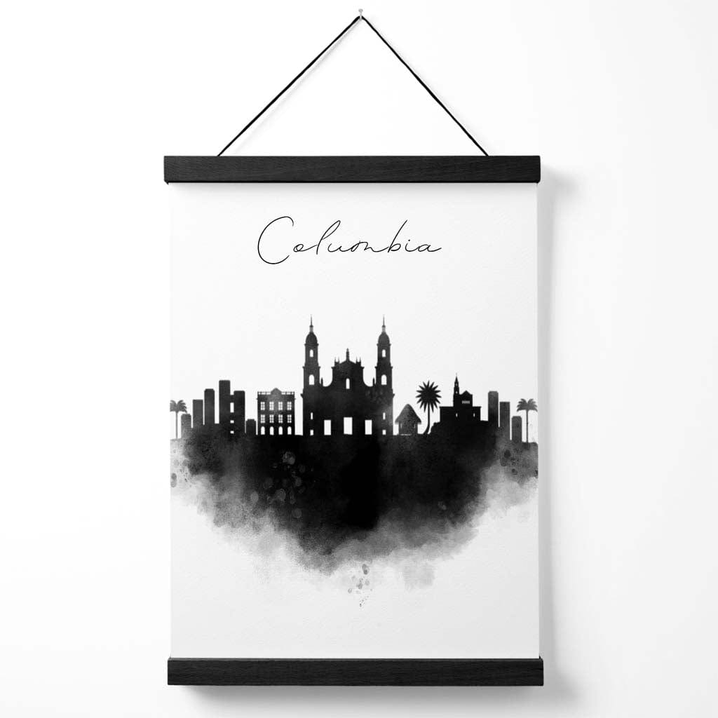 Columbia Watercolor Skyline City Poster with Hanger | Bowlift