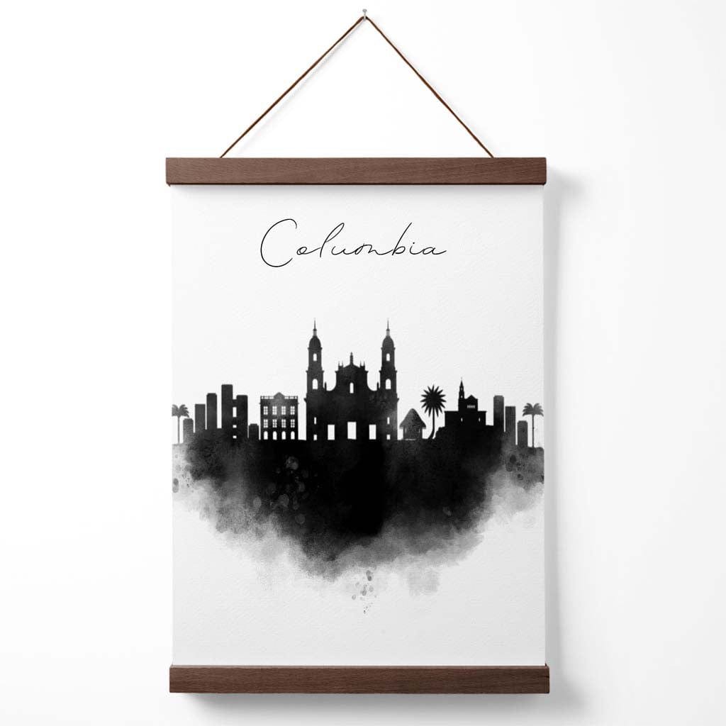 Columbia Watercolor Skyline City Poster with Hanger | Bowlift