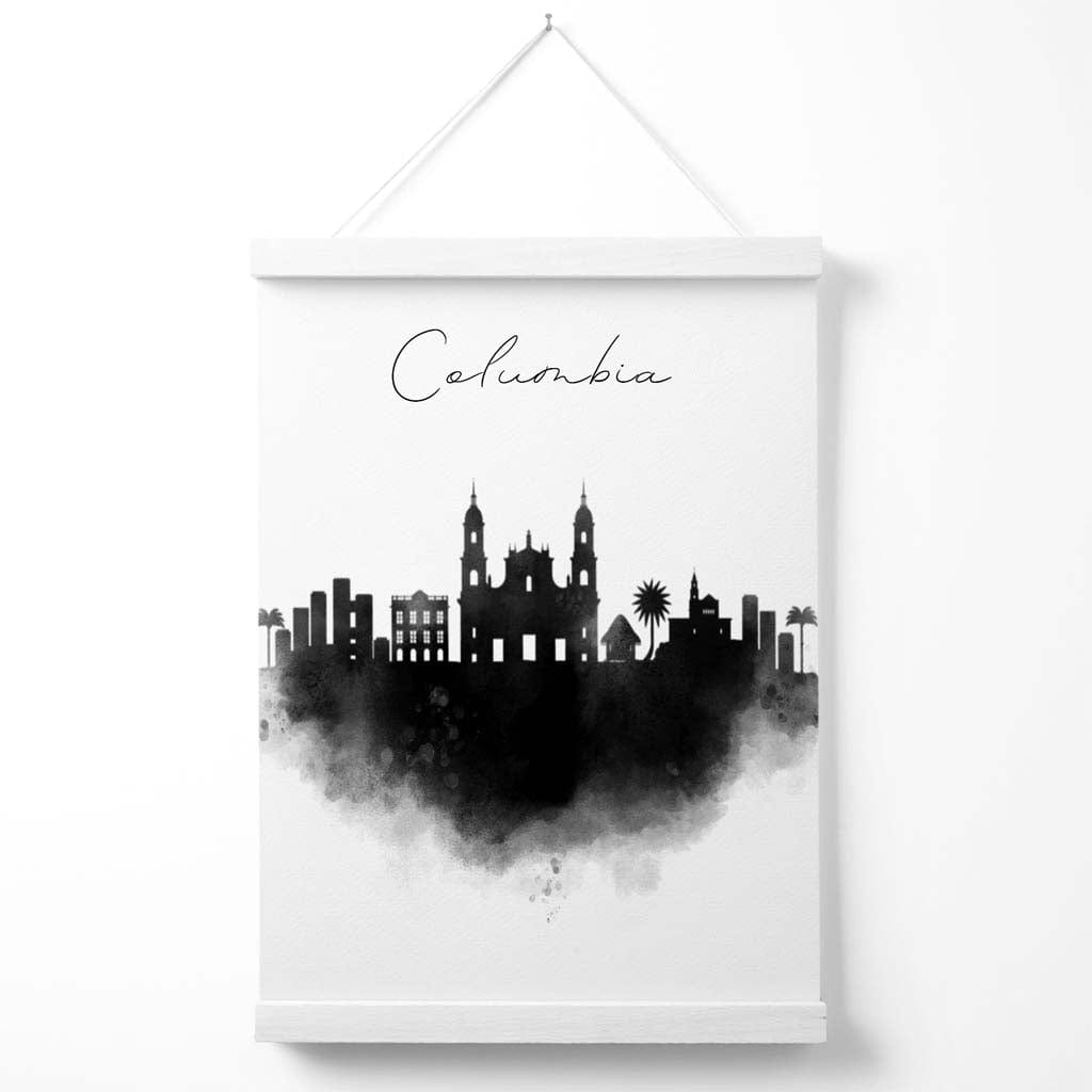 Columbia Watercolor Skyline City Poster with Hanger | Bowlift