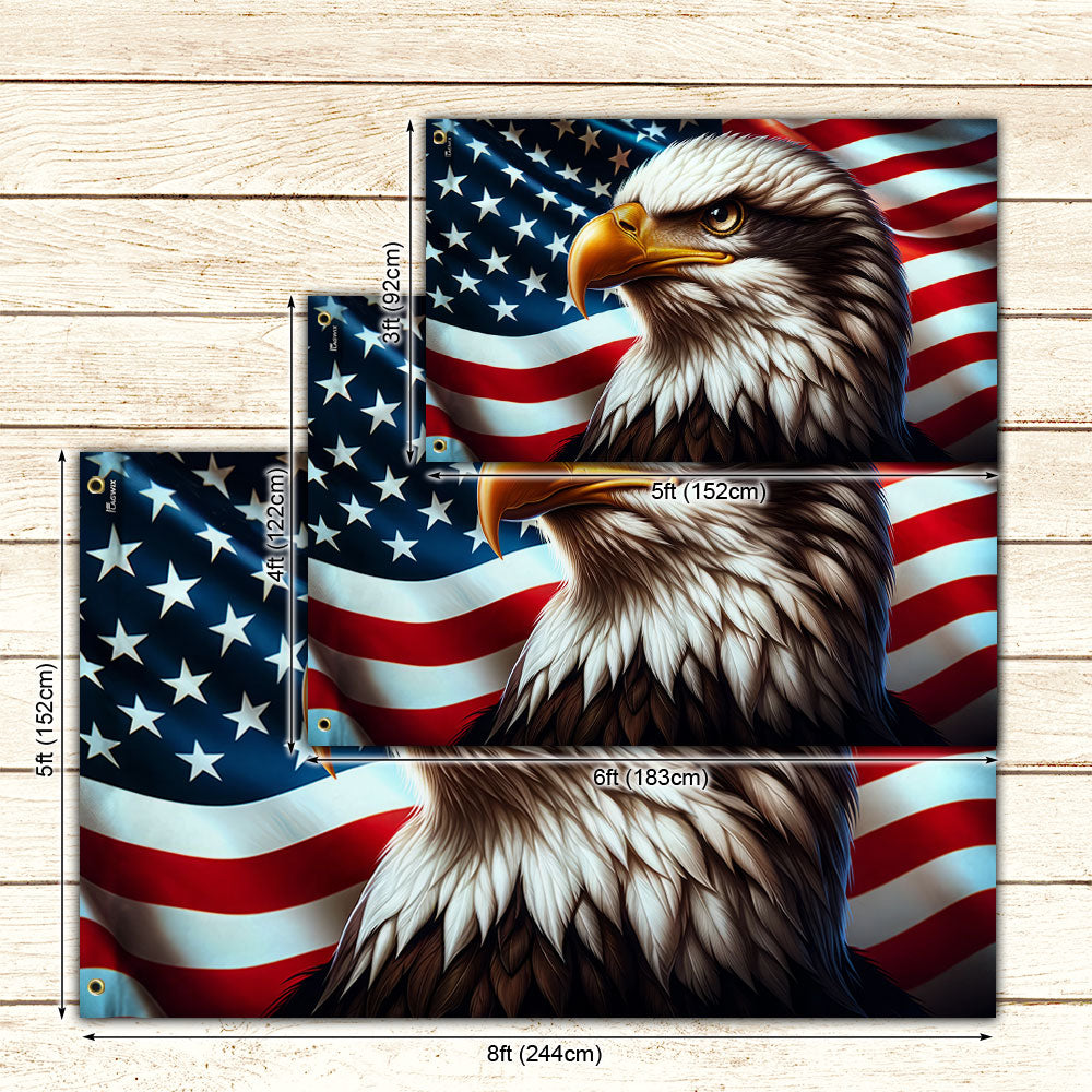 Flagwix American Flag, America Patriotic Eagle American Grommet Flag 3-Day Shipping