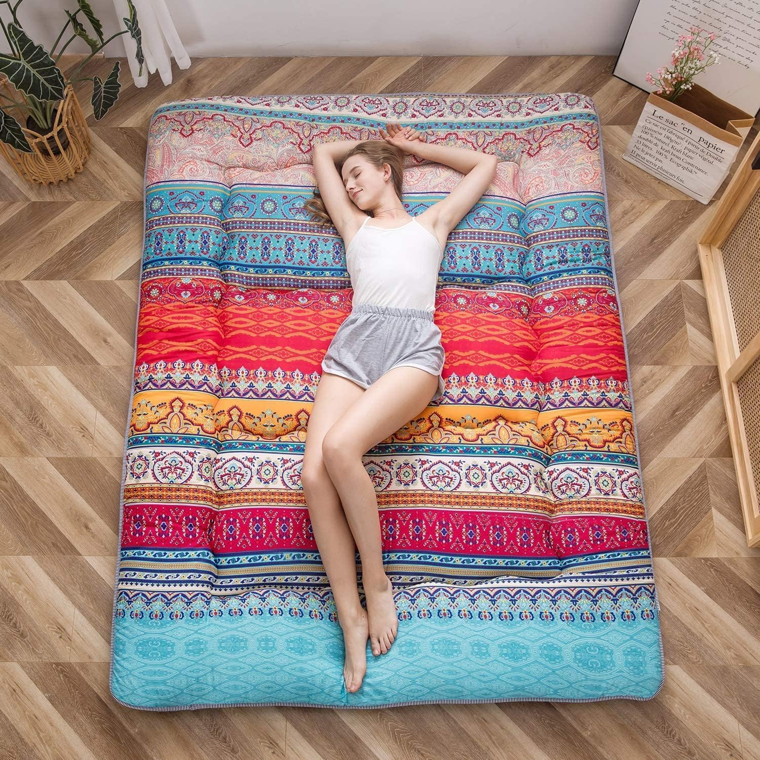 Foldable Japanese Futon Floor Mattress with Memory Foam Support – Arivon