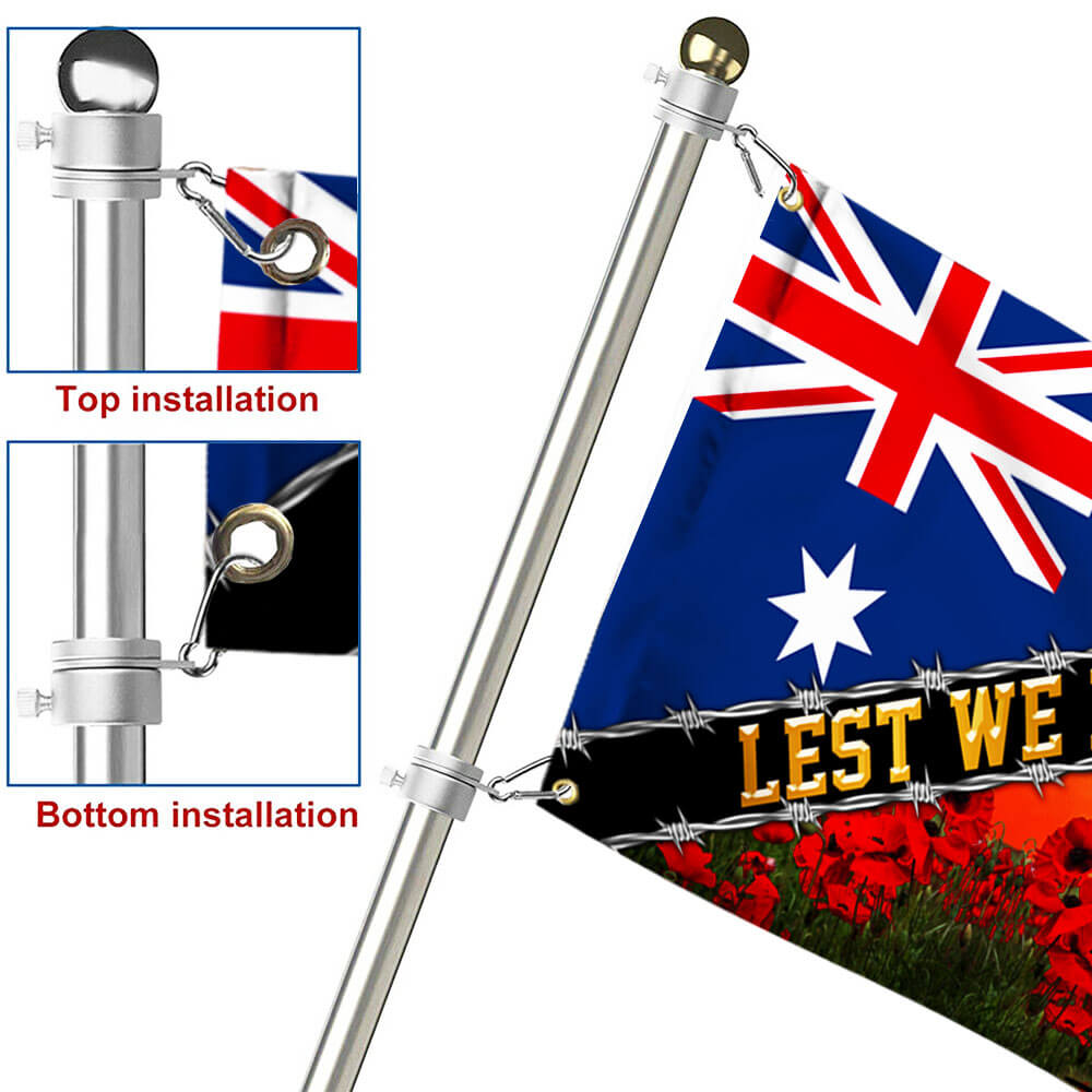 Australia Flag, Australia Day Flag Poppy. Lest We Forget, Gromet Flag