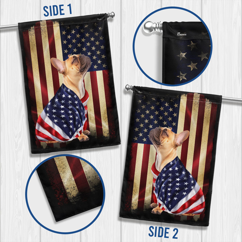 French Bulldog American Flag - Wrapped in Glory Flag 3-Day Shipping