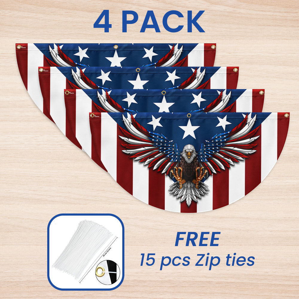 Flagwix American Flag - Veterans Day Flag, Eagle with the American Flag - Patriotic Bunting 3-Day Shipping