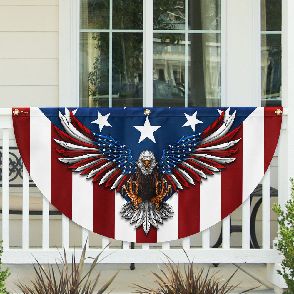 Flagwix American Flag - Veterans Day Flag, Eagle with the American Flag - Patriotic Bunting 3-Day Shipping