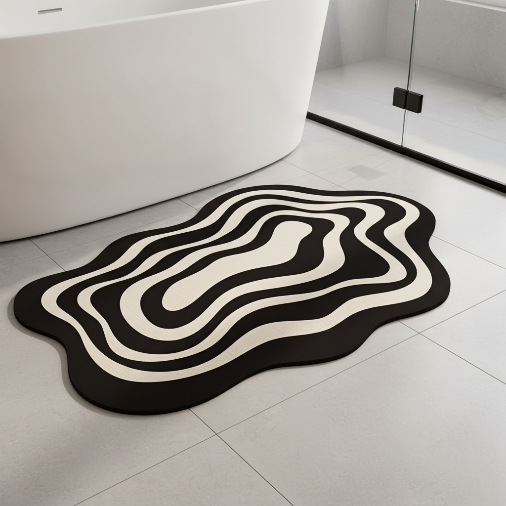Anti-slip bathroom mat rubber - DryWave