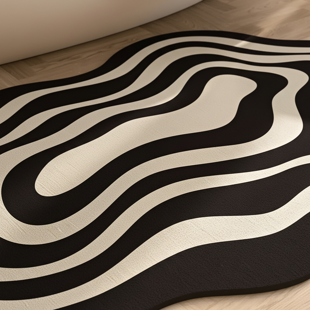 Anti-slip bathroom mat rubber - DryWave