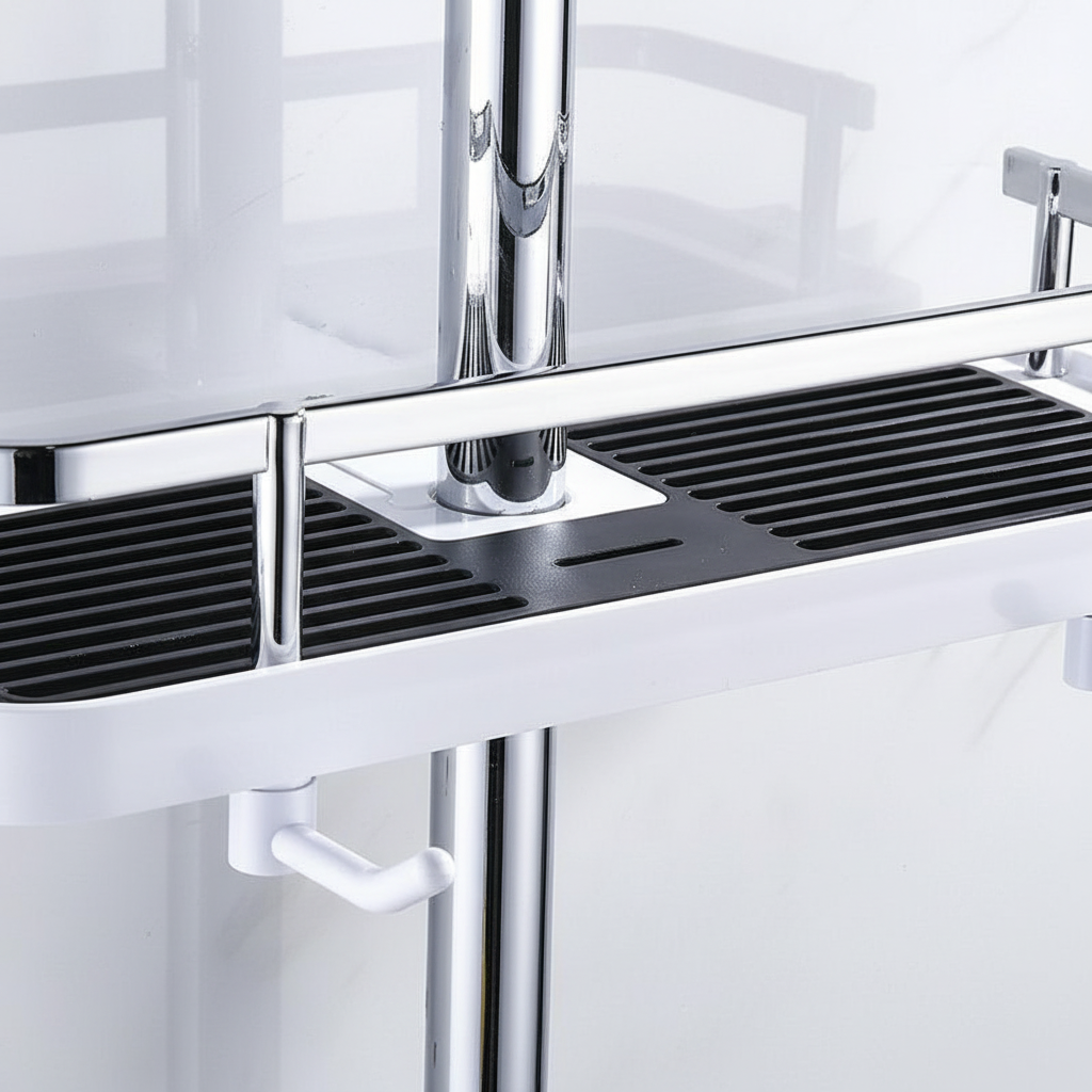 Bathroom Shower Shelf With Suction Cup - Griplyst