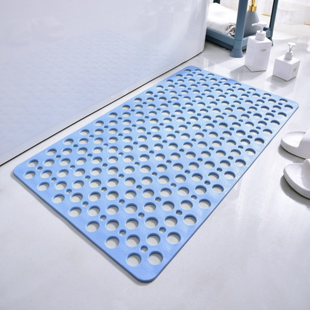 Shower Mat with Suction Cups, Non-Slip Surface, Drainage Holes, 16x28 Inch Bathroom Mat
