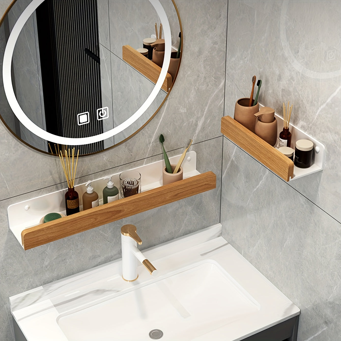 Bore-free wall shelf made of plastic - Shelfify