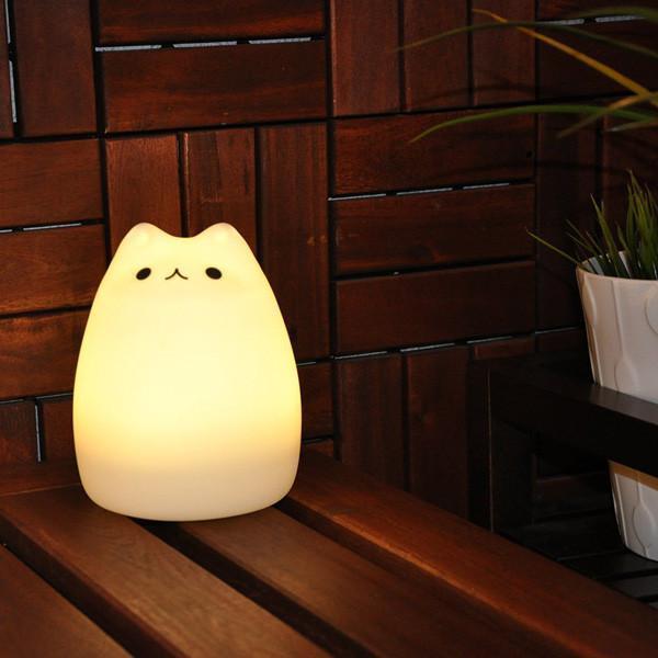 Farbwechselnde Katzen-Nachtlampe | Brehn