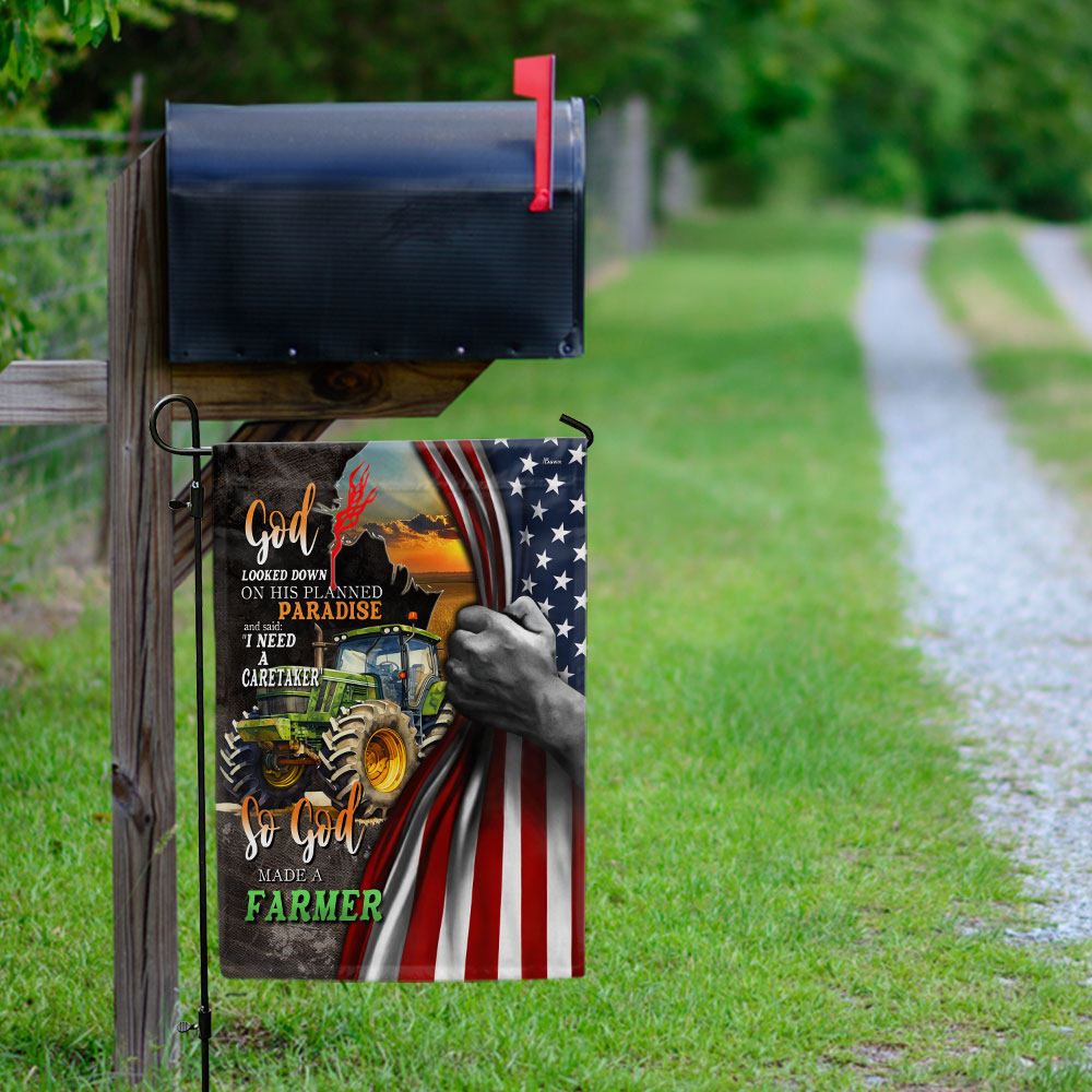 God Said I Need A Caretaker, Farmer Life Flag