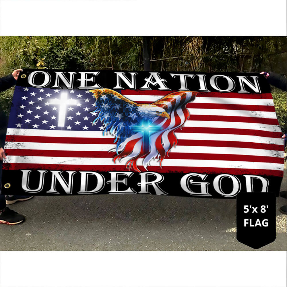 One Nation Under God American Eagle Grommet Flag THB3602GFv2 3-Day Shipping