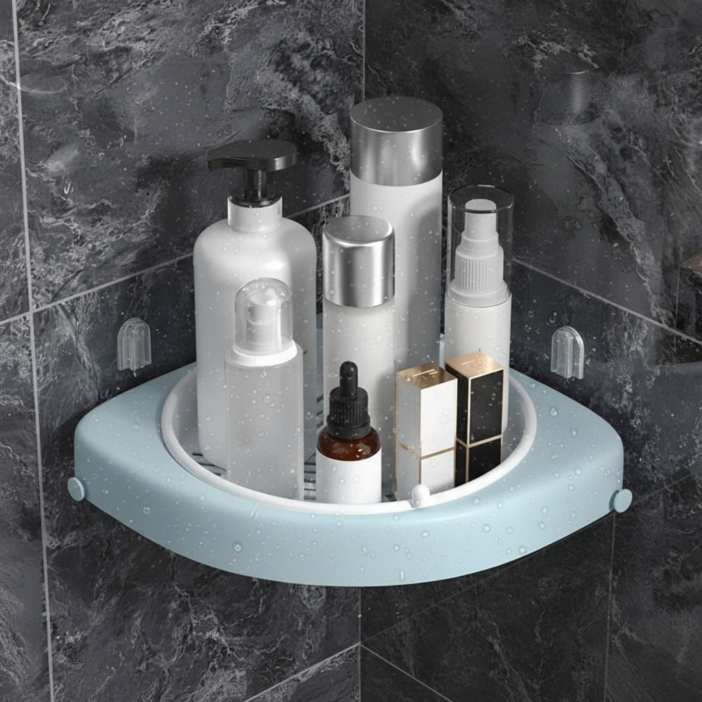 Rotatable Corner Shelf Made of Plastic - SpaceTurner