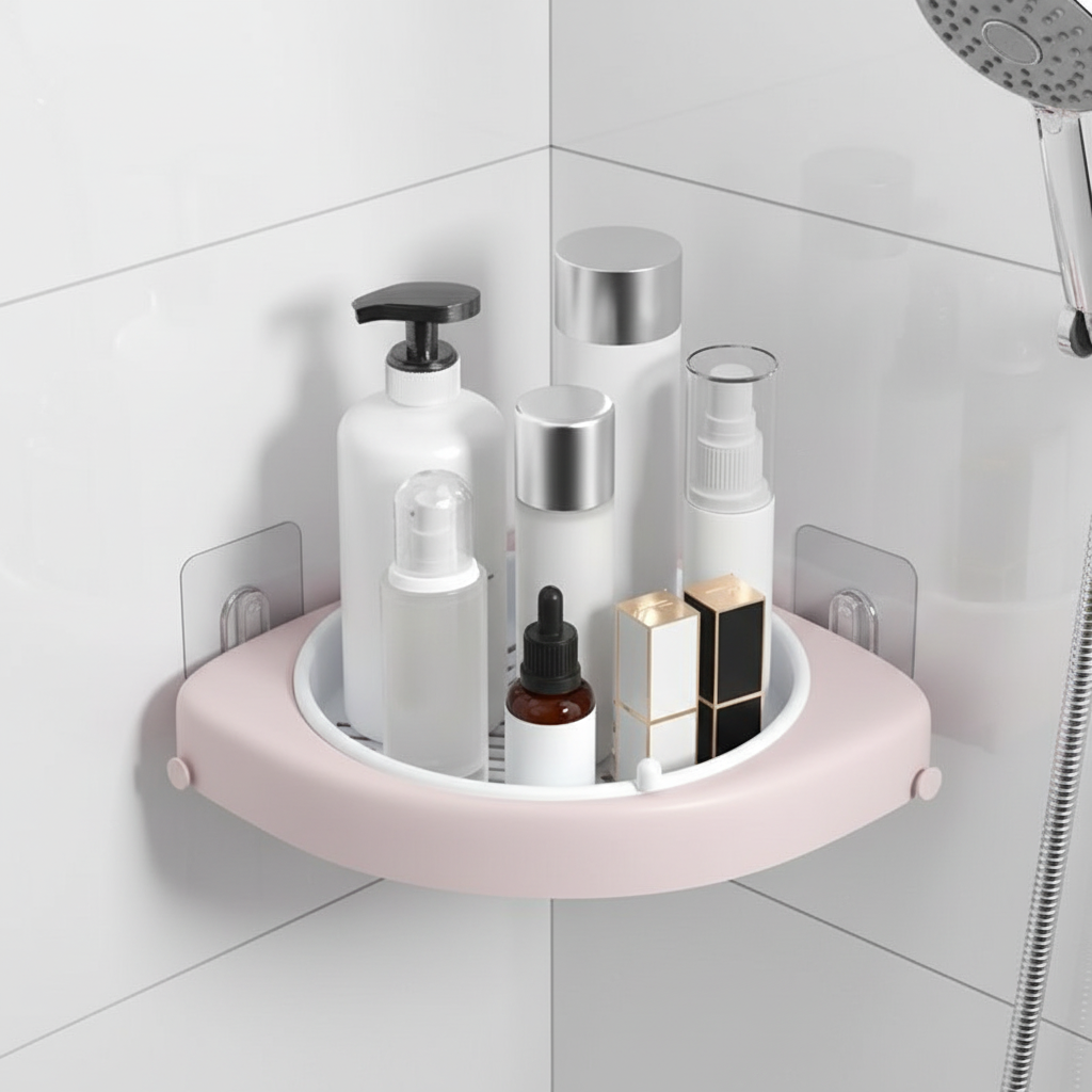 Rotatable Corner Shelf Made of Plastic - SpaceTurner