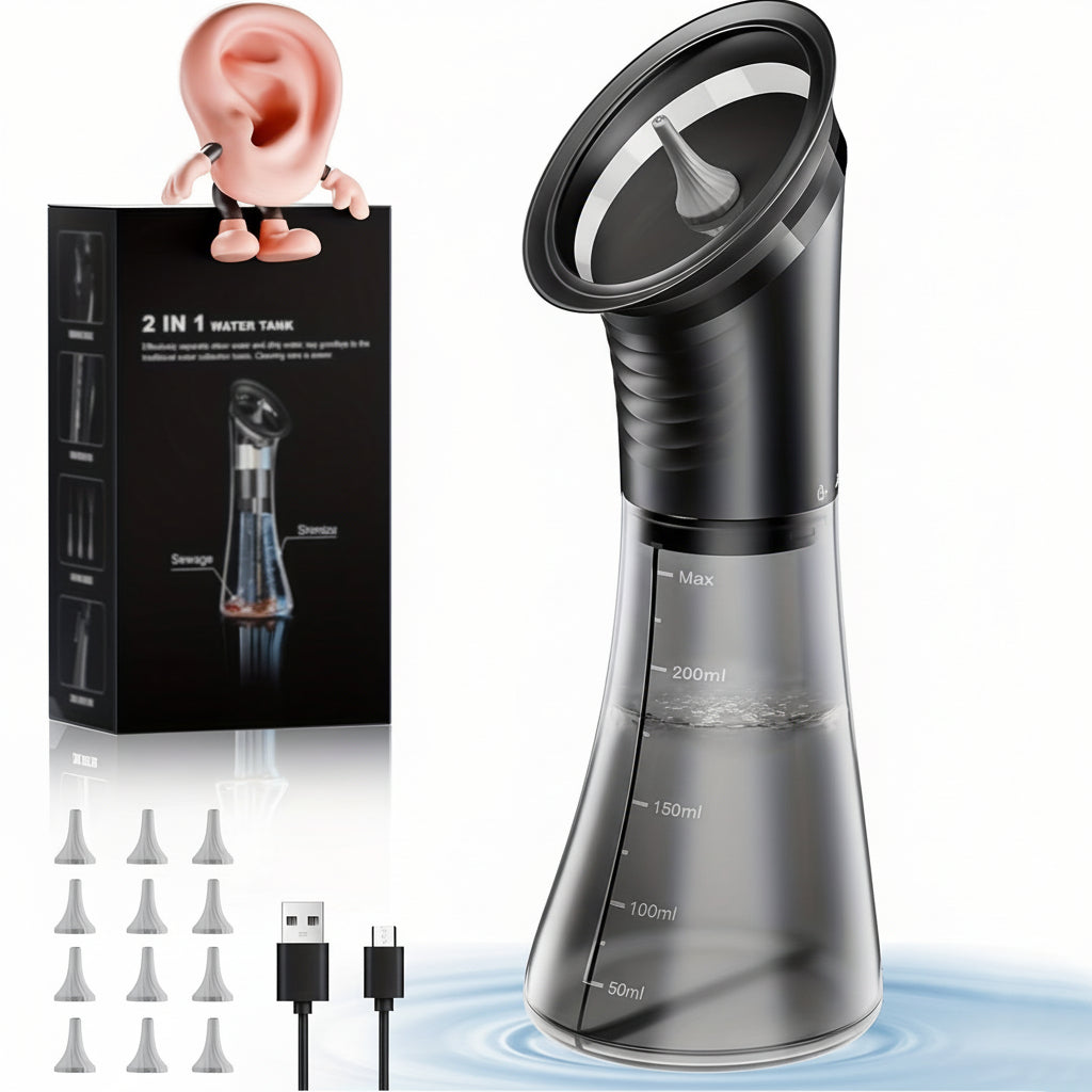 Electric Ear Wax Removal Device with Water Irrigation and Three Pressure Settings