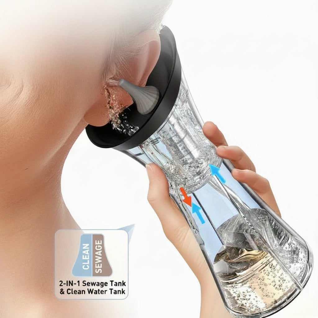 Electric Ear Wax Removal Device with Water Irrigation and Three Pressure Settings