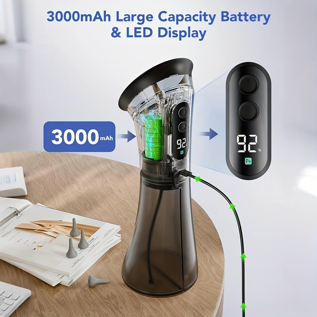 Electric Ear Wax Removal Device with Water Irrigation and Three Pressure Settings