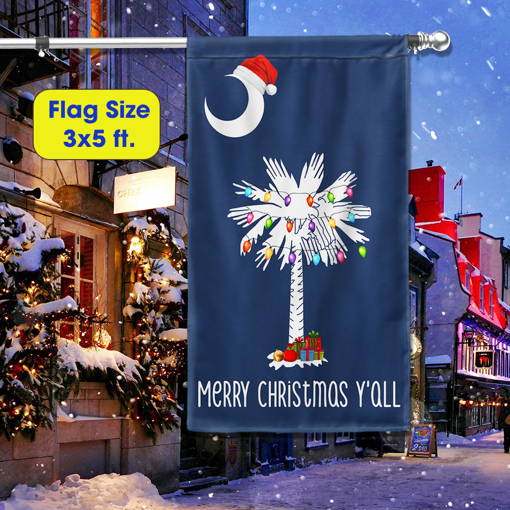 South Carolina Christmas Flag Merry Christmas Y'all